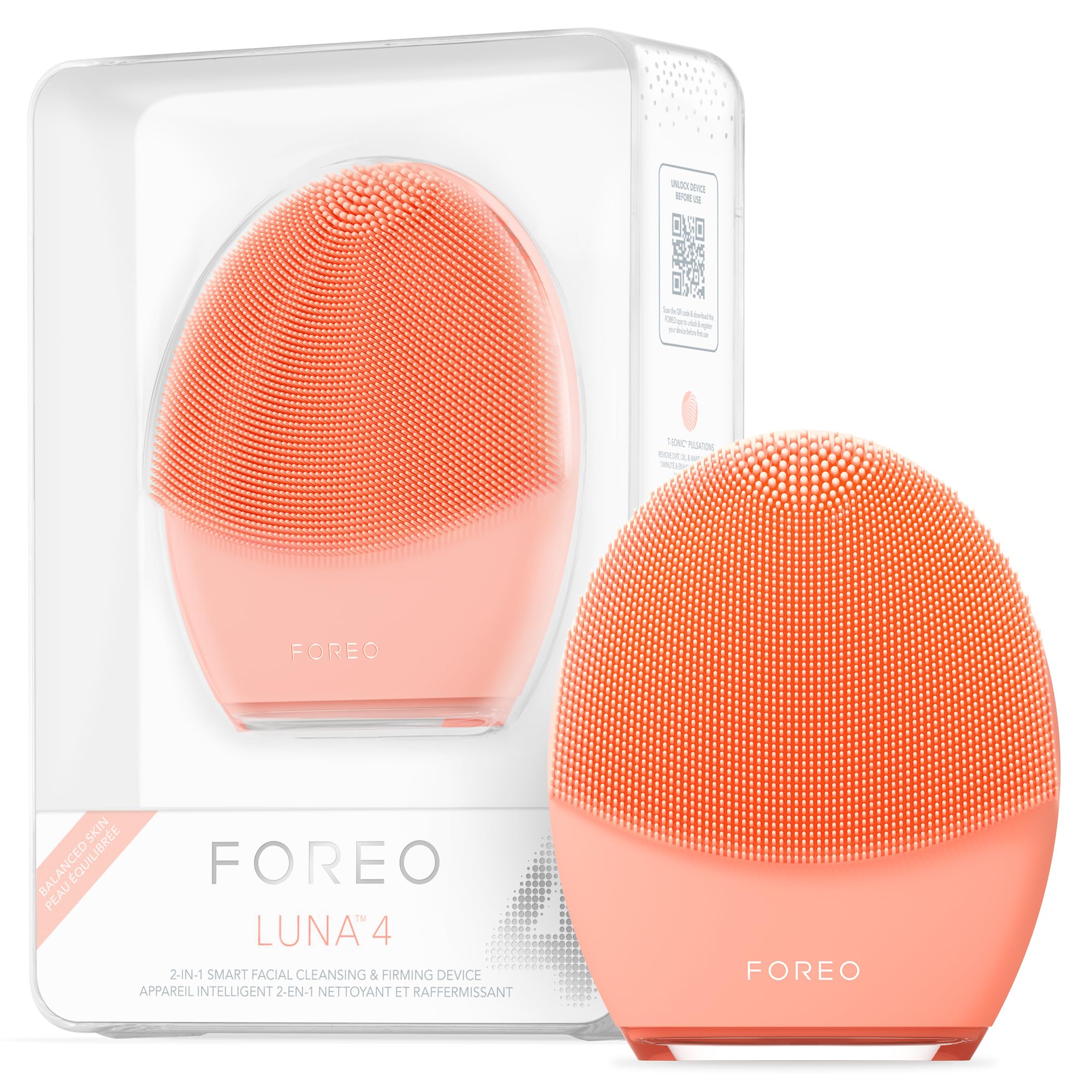 FOREO LUNA 4 cleanse mode for a gentle, refreshing daily cleanse.