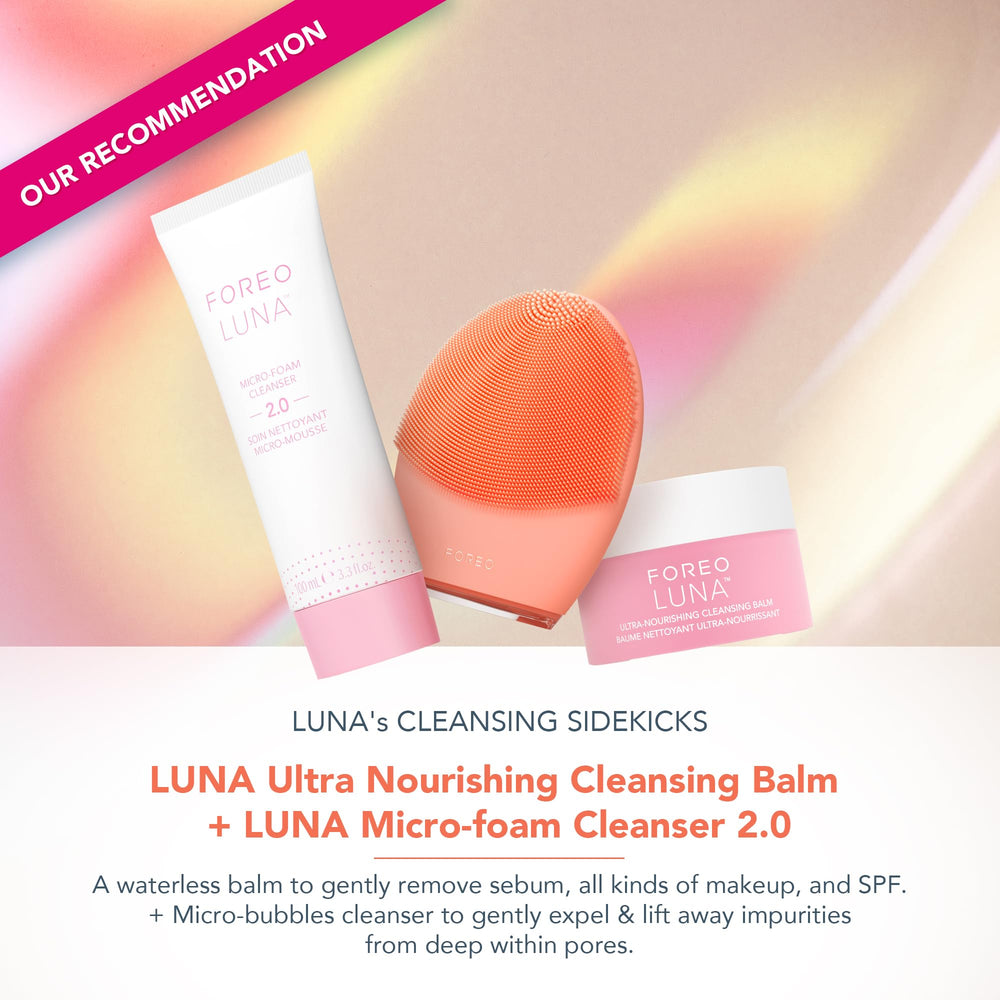 FOREO LUNA 4 boosts absorption by preparing skin with gentle exfoliation.