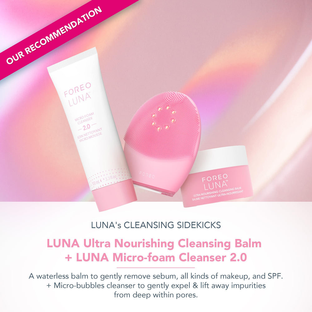 FOREO Luna 4 Plus app-controlled intensity for personalized cleansing routines.