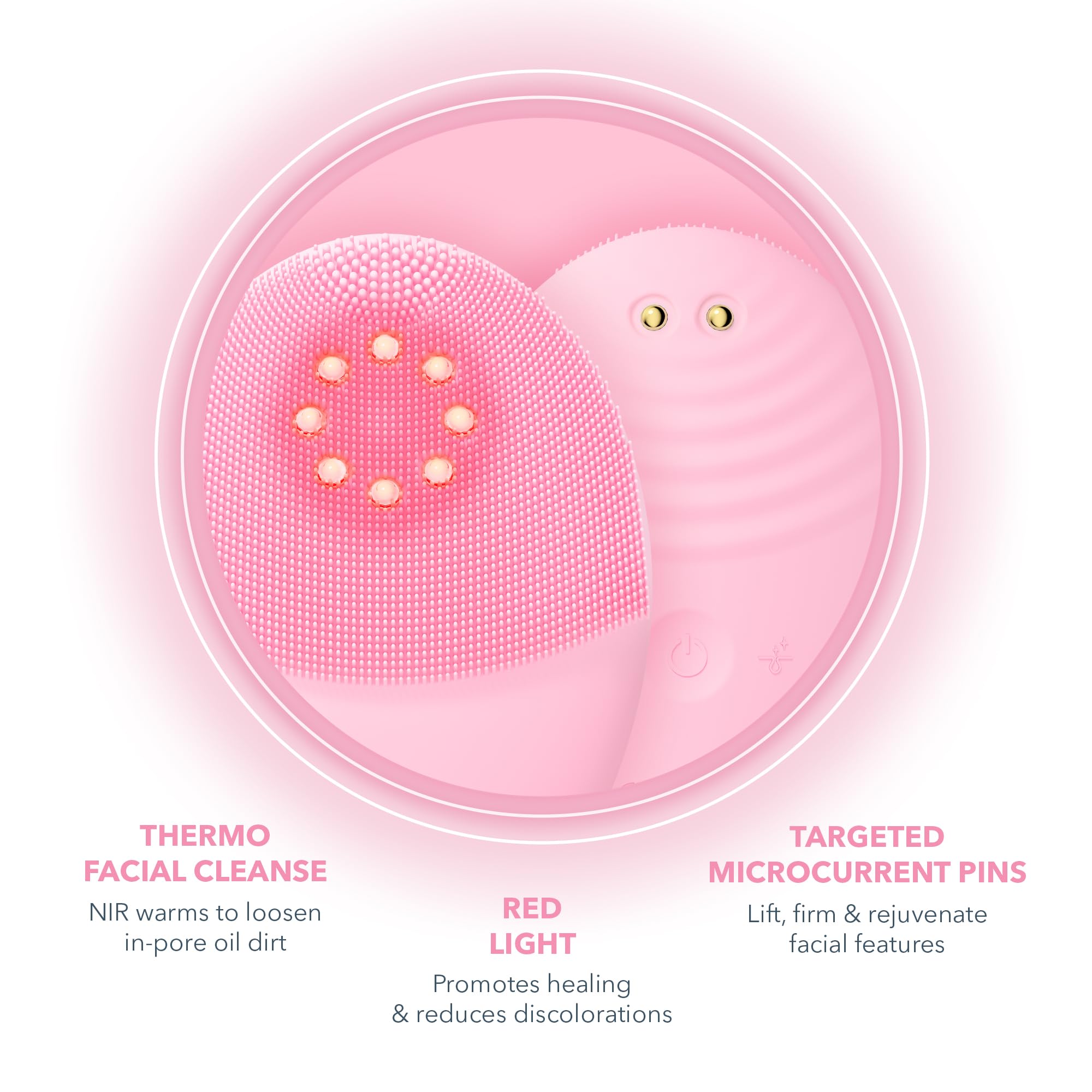 FOREO Luna 4 Plus near-infrared warmth enhances serum absorption.