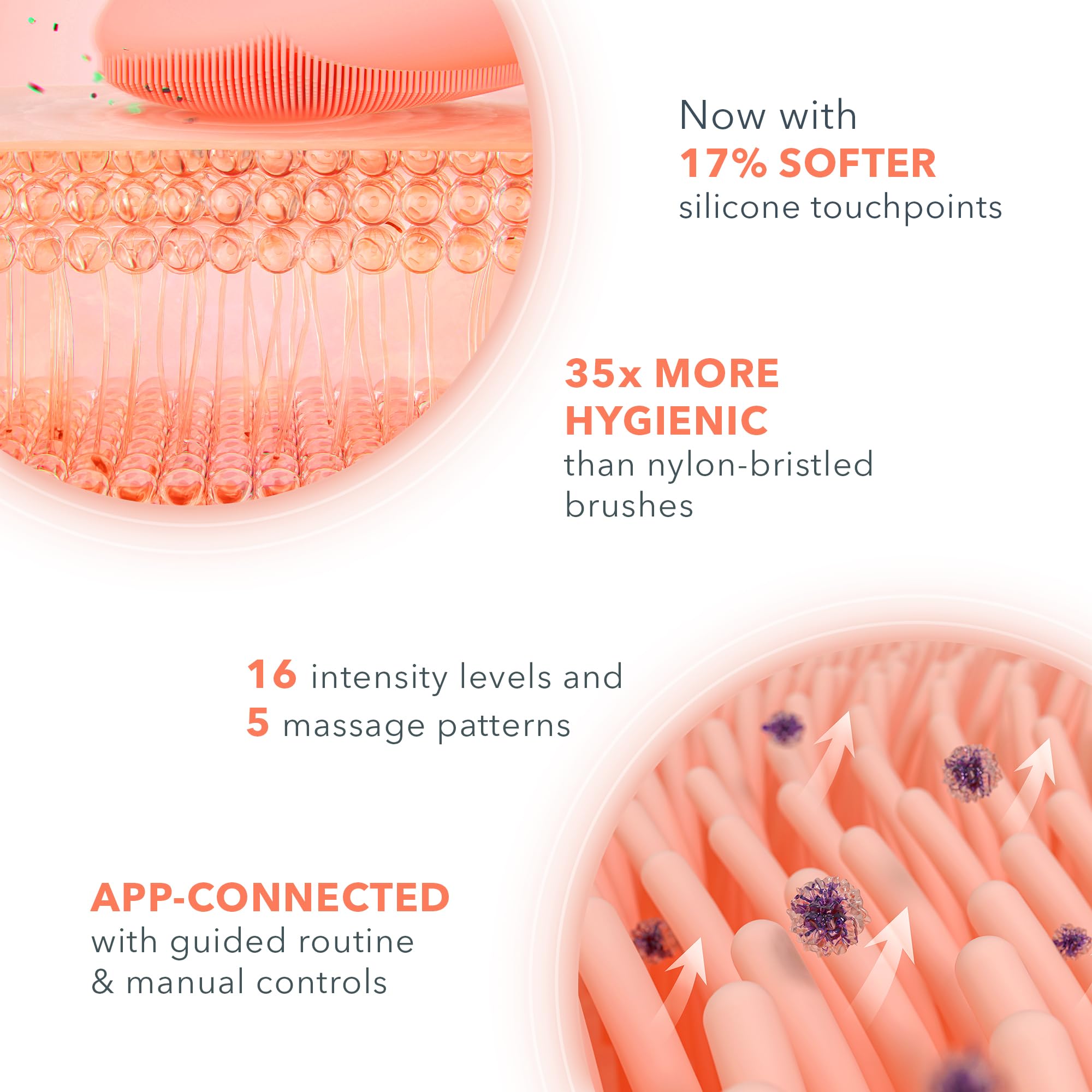 FOREO LUNA 4 ultra-hygienic silicone close-up showing clean surface.
