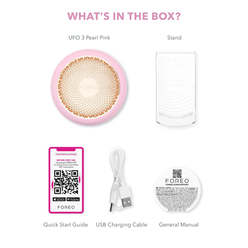 FOREO UFO 3 app program screen showing routines for skincare