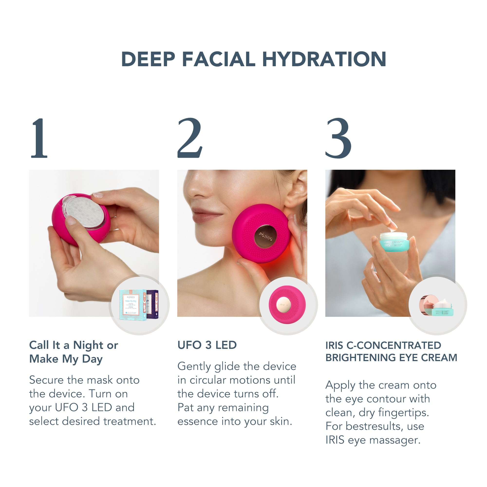 FOREO UFO 3 full-spectrum LED treatment highlighting red-light therapy benefits