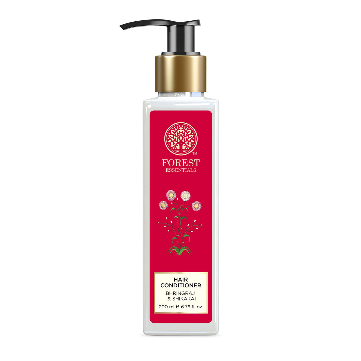 Forest Essentials hair conditioner bottle front showing premium plant-based care