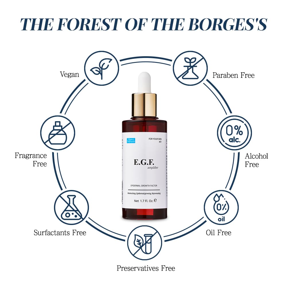 FOREST OF THE BORGES'S EGF serum daily routine integration promotes smooth application