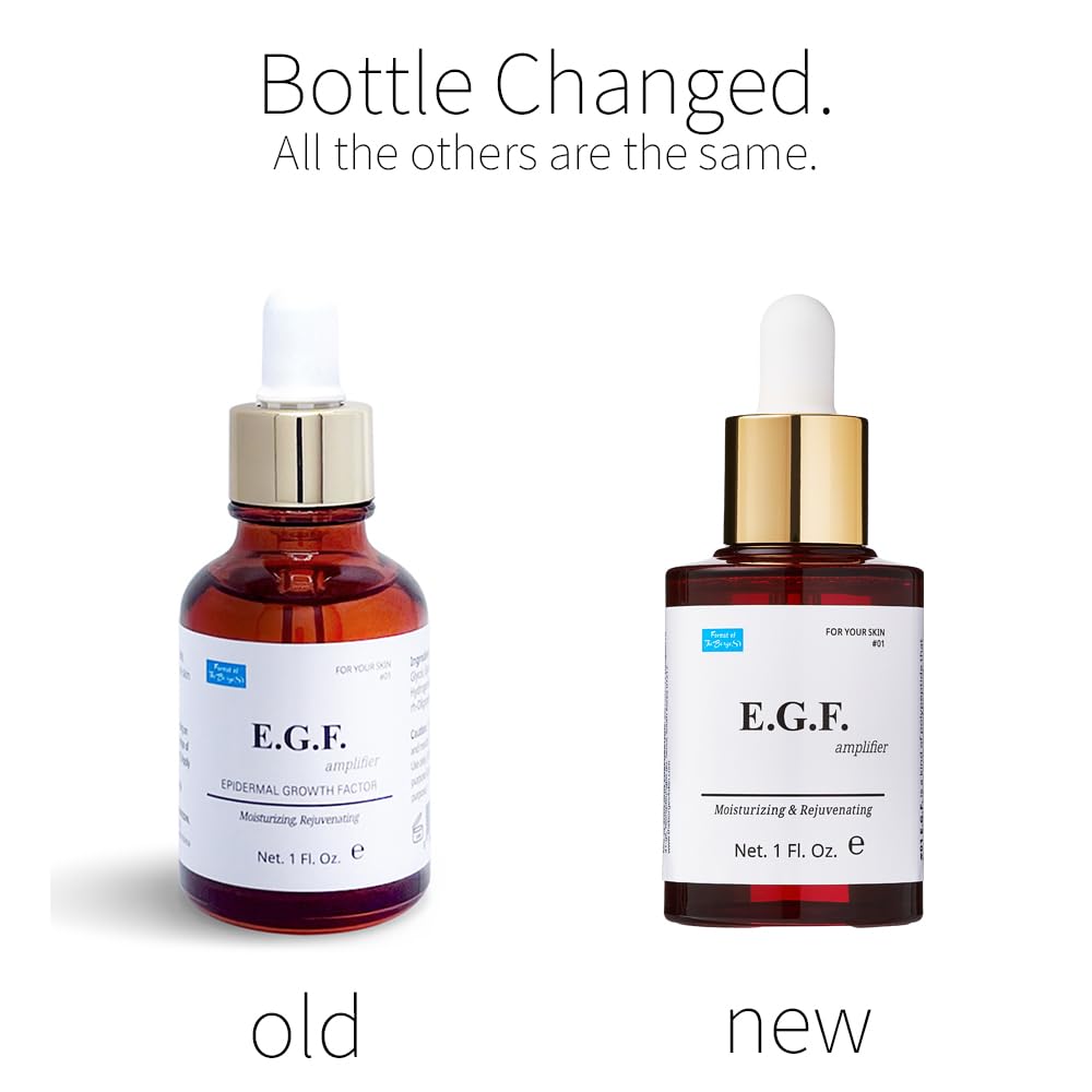FOREST OF THE BORGES'S EGF serum ingredients list highlighting a transparent cosmetic formula