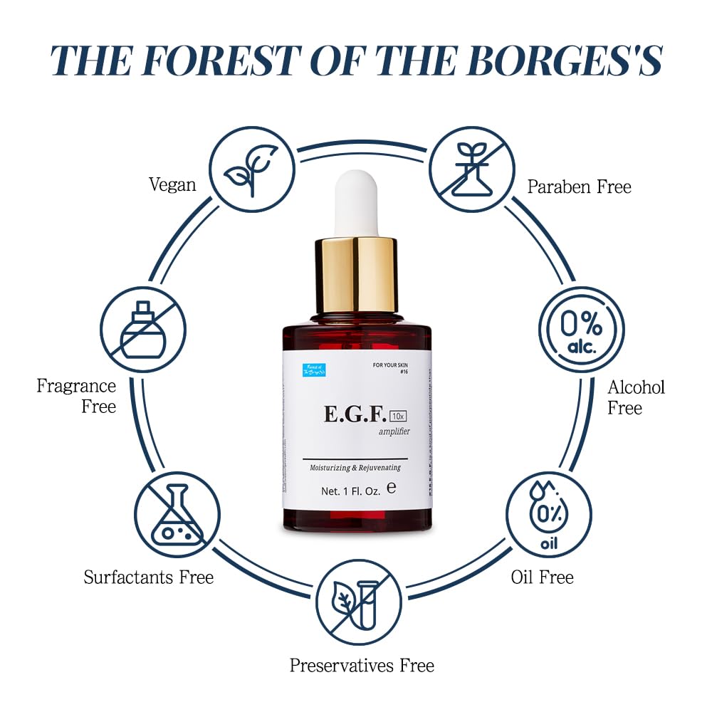 Front packaging of FOREST OF THE BORGES'S EGF Serum with 30 ml bottle