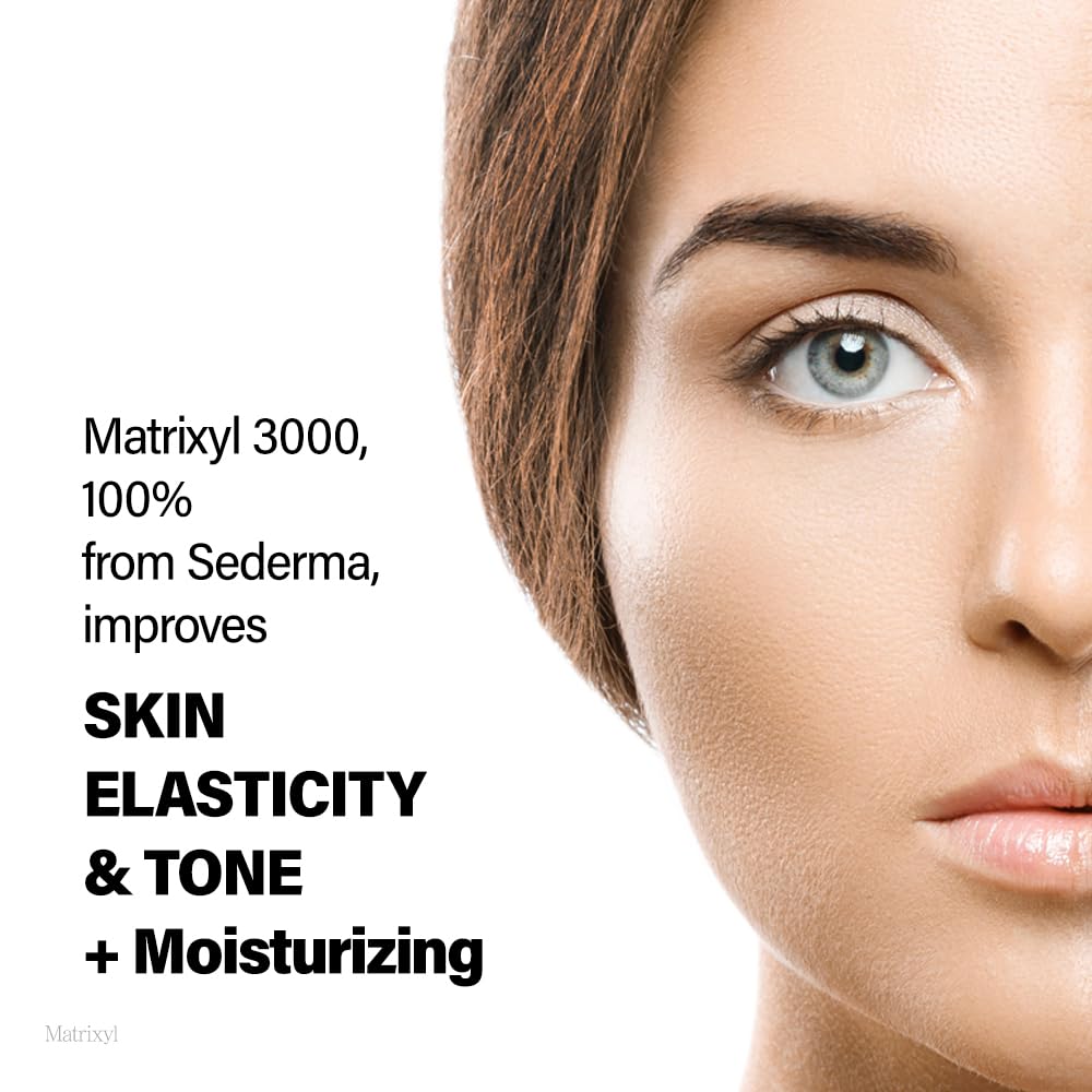 Texture swirl of Matrixyl 3000 Amplifier Serum shows creamy, luxurious application.