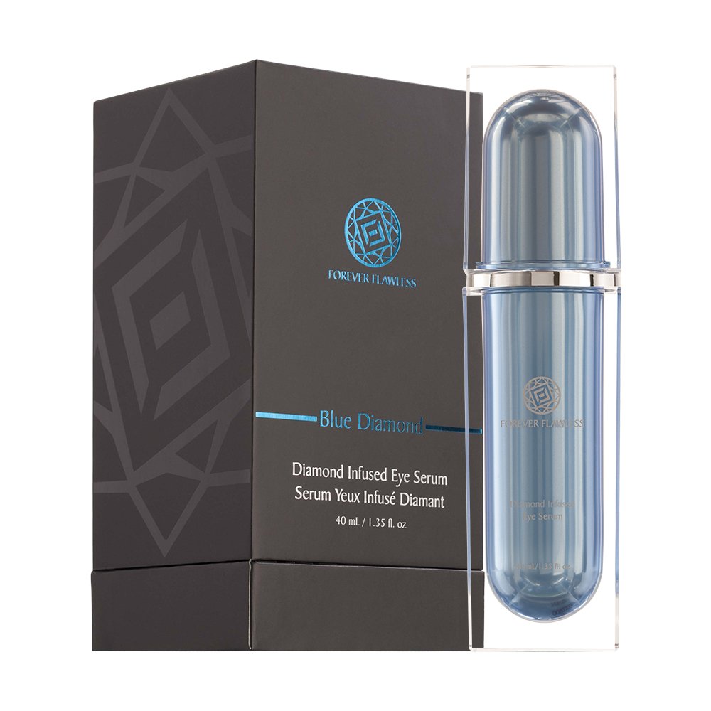 Forever Flawless Blue Diamond Eye Serum bottle promotes gentle eye care