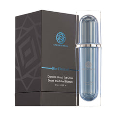 Forever Flawless Blue Diamond Eye Serum bottle promotes gentle eye care