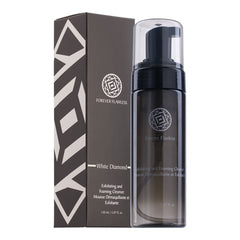 Forever Flawless exfoliating cleanser bottle highlights diamond powder for deep cleansing.