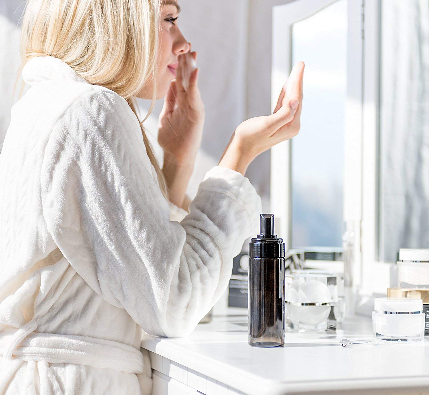 Forever Flawless makeup remover action shows gentle wipe removing makeup.