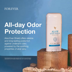 Forever Living Aloe Ever-Shield close-up of aloe components highlighting soothing feel
