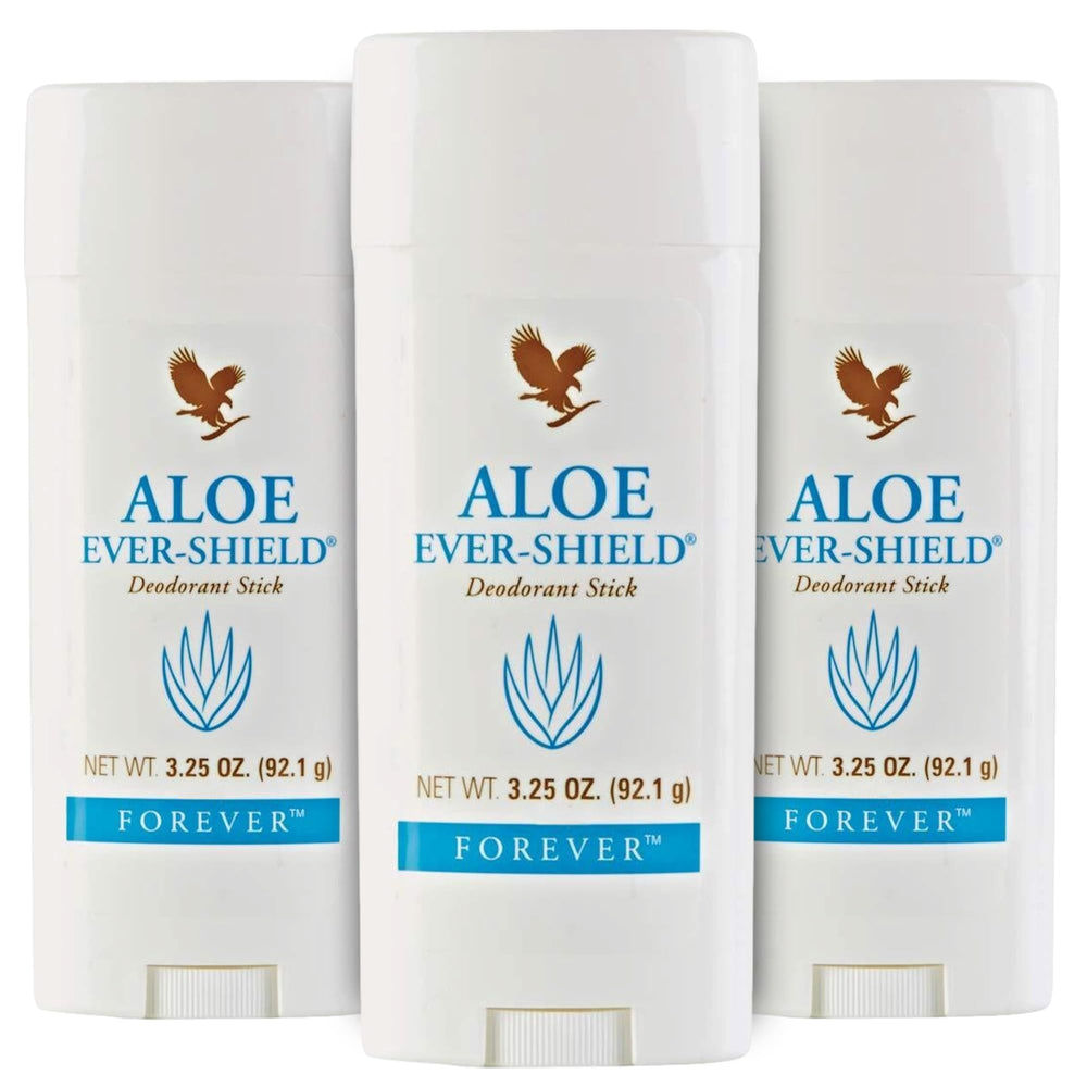 Forever Living Aloe Ever-Shield deodorant stick pack front view with aluminum-free protection