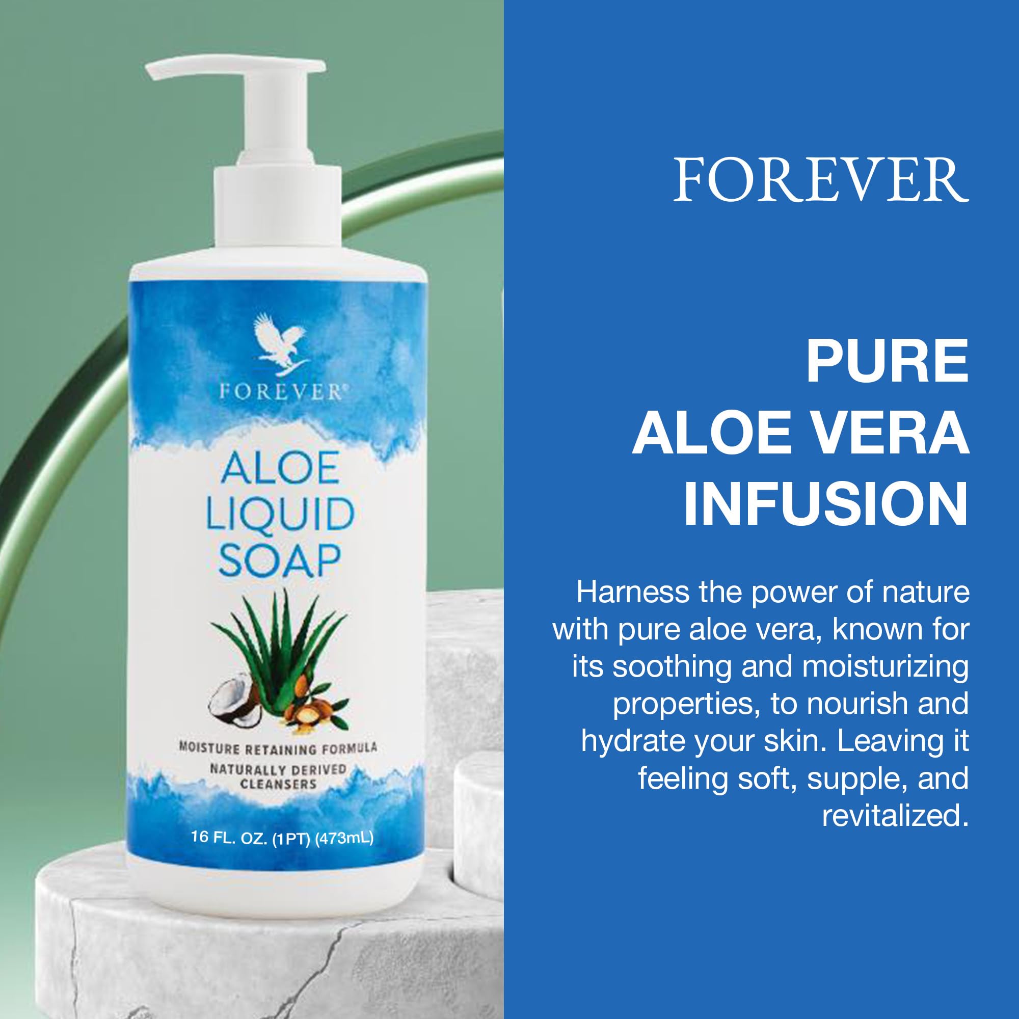 Forever Living Aloe Liquid Soap ingredients include jojoba and argan oils for balanced moisture.