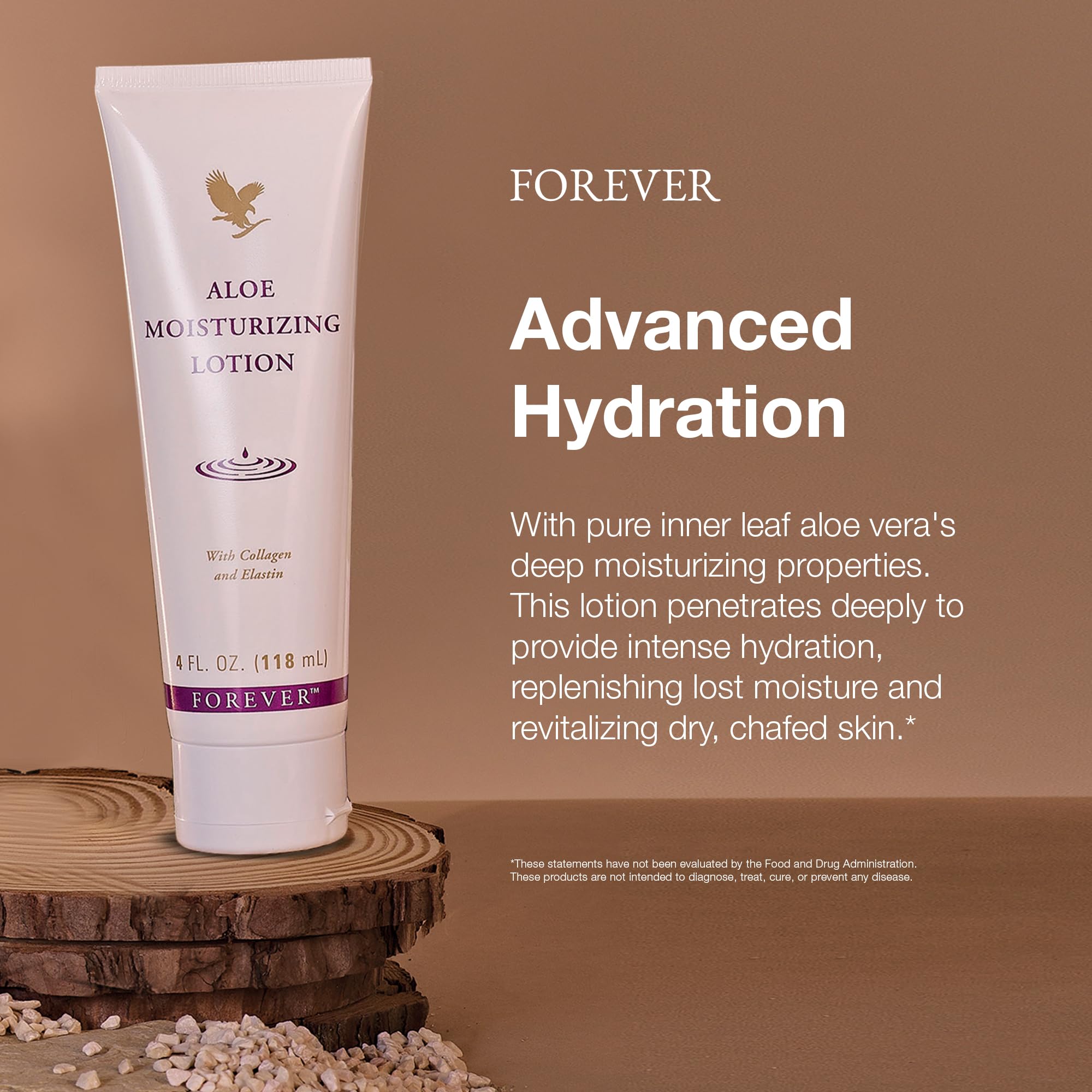 Forever Living Aloe Moisturizing Lotion hands-application targets dry patches.