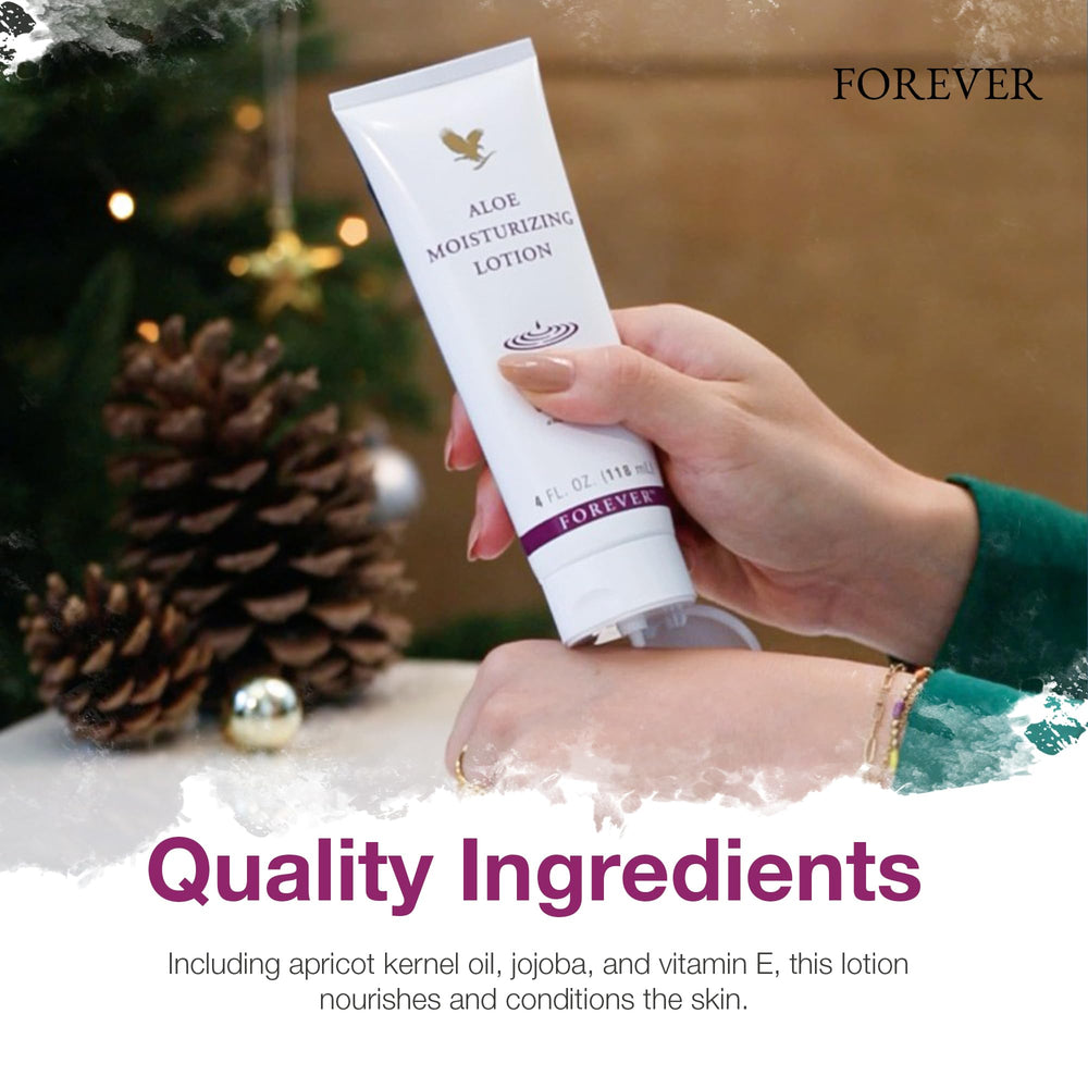 Forever Living Aloe Moisturizing Lotion jojoba oil ingredient helps smooth skin.