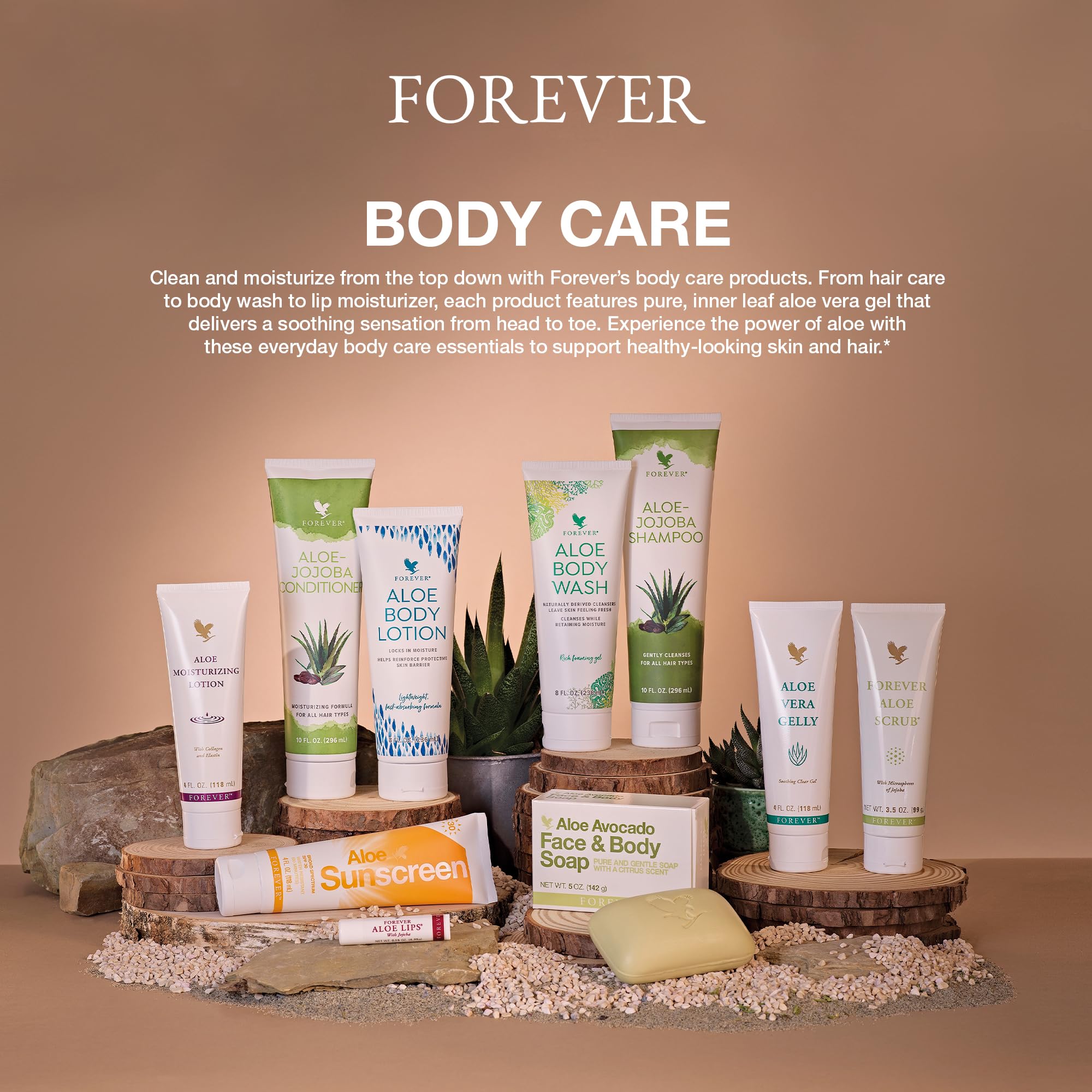 Forever Living Aloe Moisturizing Lotion vitamin E ingredient supports conditioning.