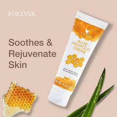 Forever Living Aloe Propolis Creme applied on skin for balanced moisture