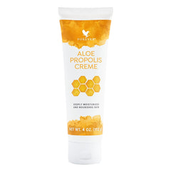 Forever Living Aloe Propolis Creme label close-up with natural ingredients