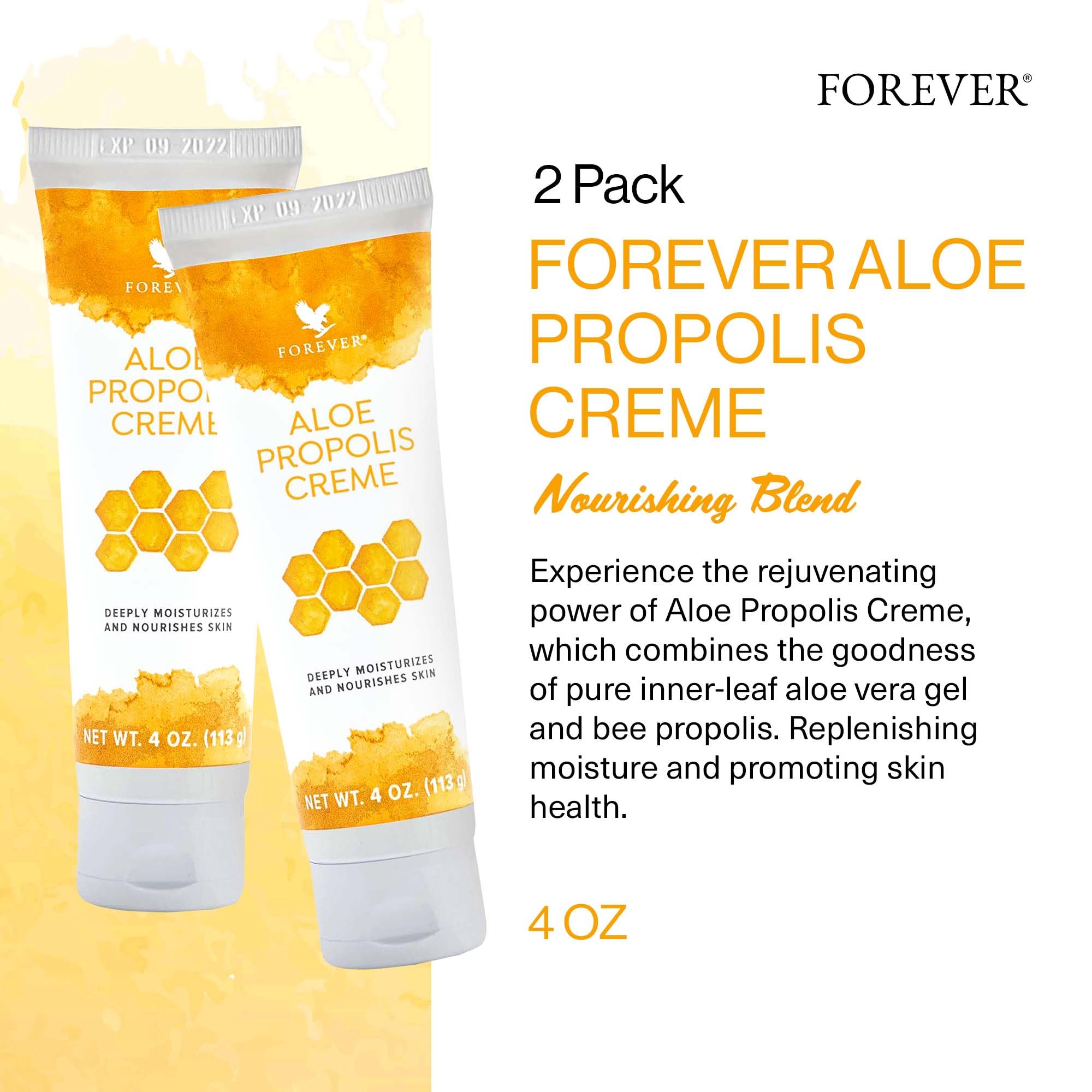 Forever Living Aloe Propolis Creme rich texture ready for daily moisturizing