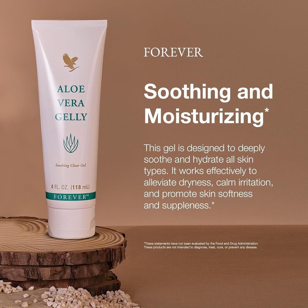 Forever Living Aloe Vera Gelly non-staining formula dries clear on skin