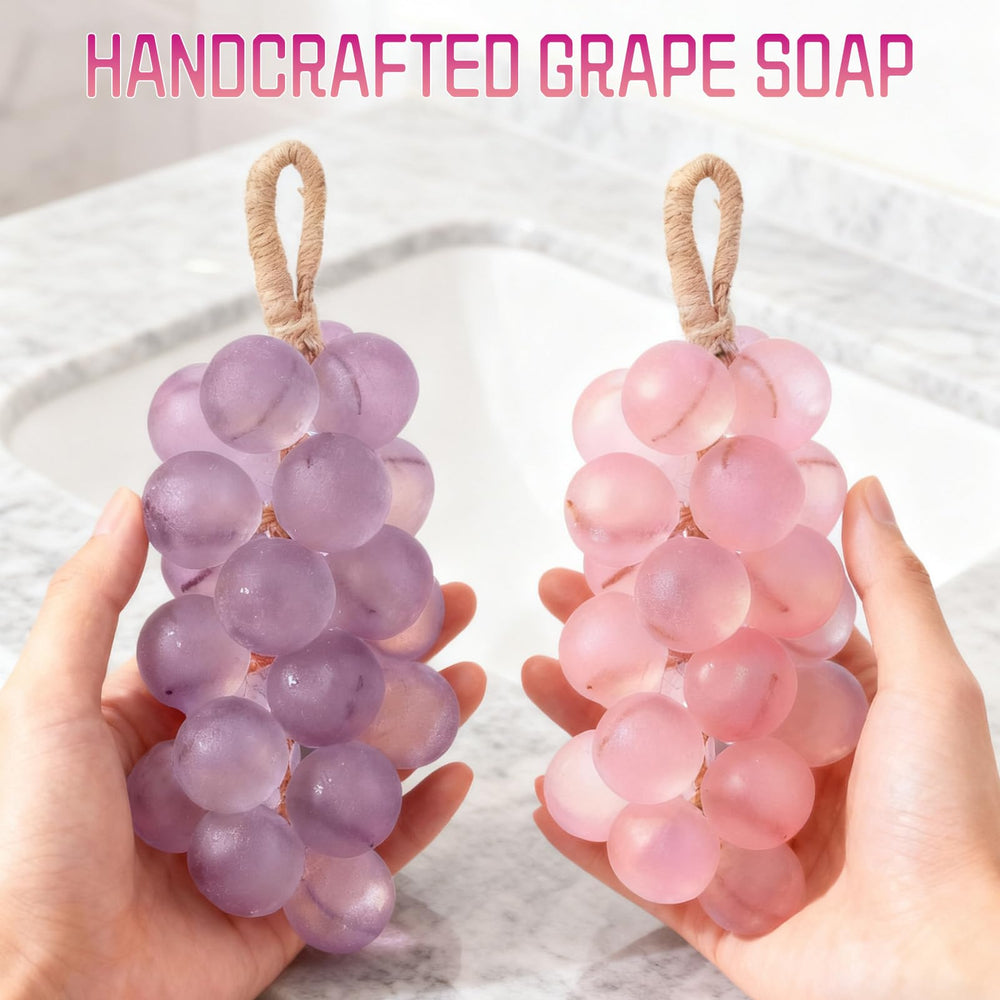ForgeVibe Grape Soap on a Rope ready for handwashing and daily use
