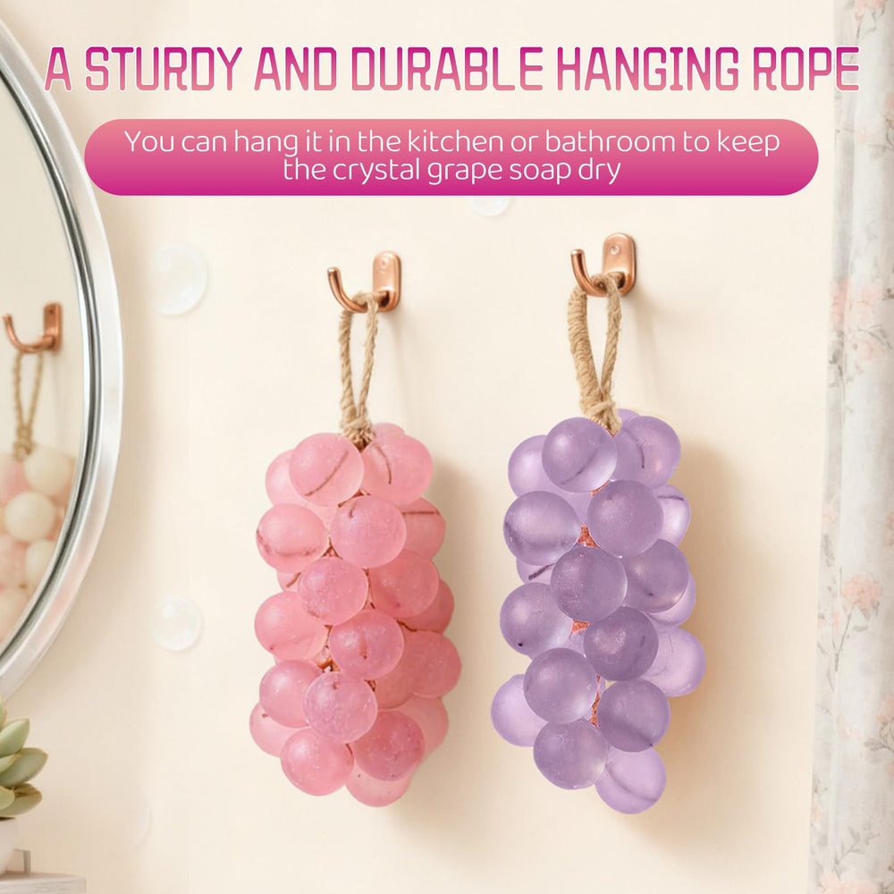 ForgeVibe Grape Soap on a Rope in use during shower routine