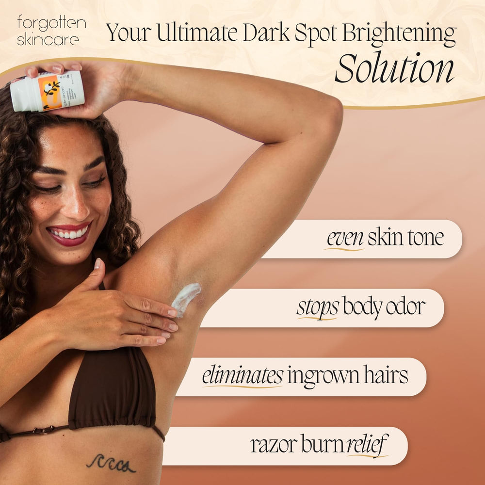 Forgotten Skincare Aloe soothing formula calms razor burn in underarms