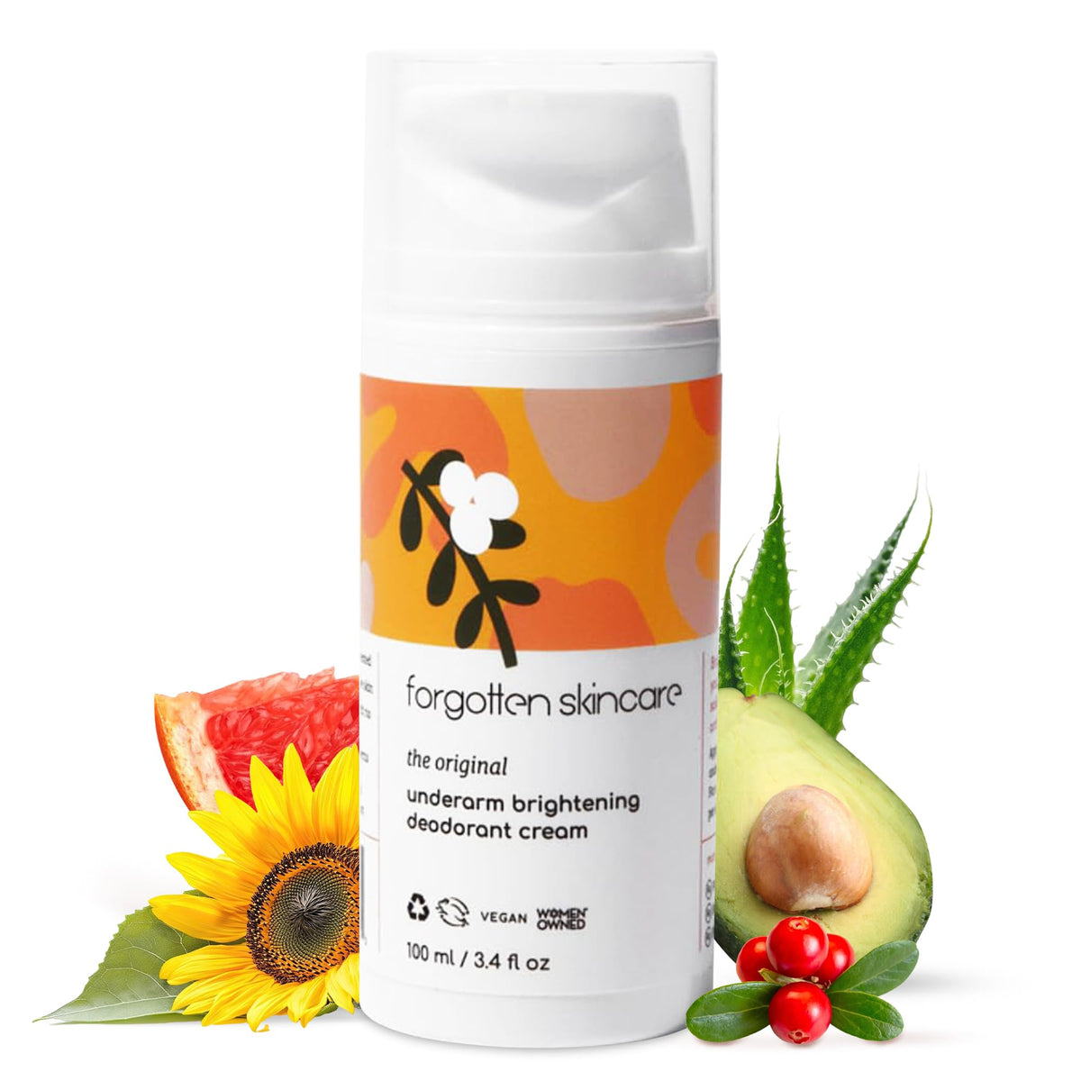 Forgotten Skincare Original underarm brightening cream application for gentle coverage