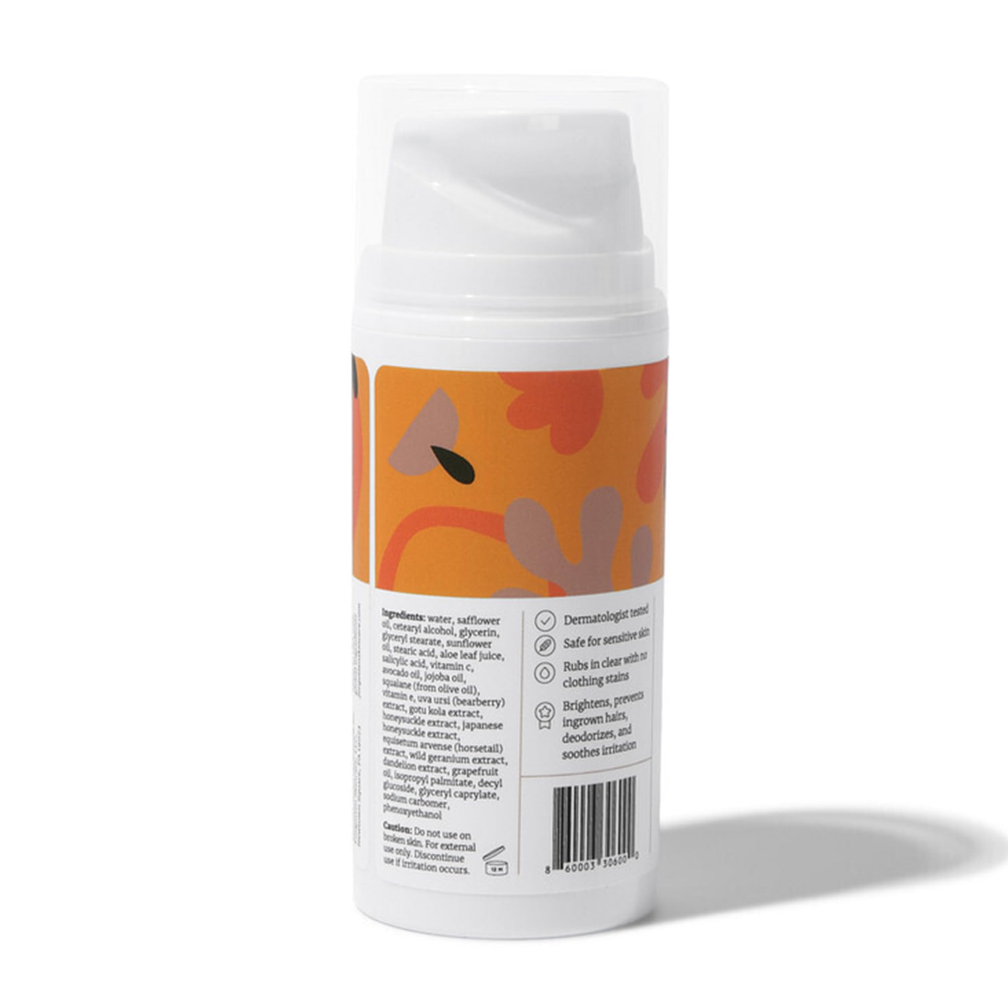 Forgotten Skincare original underarm brightening cream tube closeup showing creamy texture