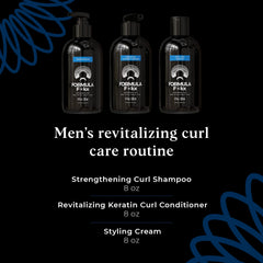 FormulaF=KX hydrating conditioner bottle detangles and softens curly hair.