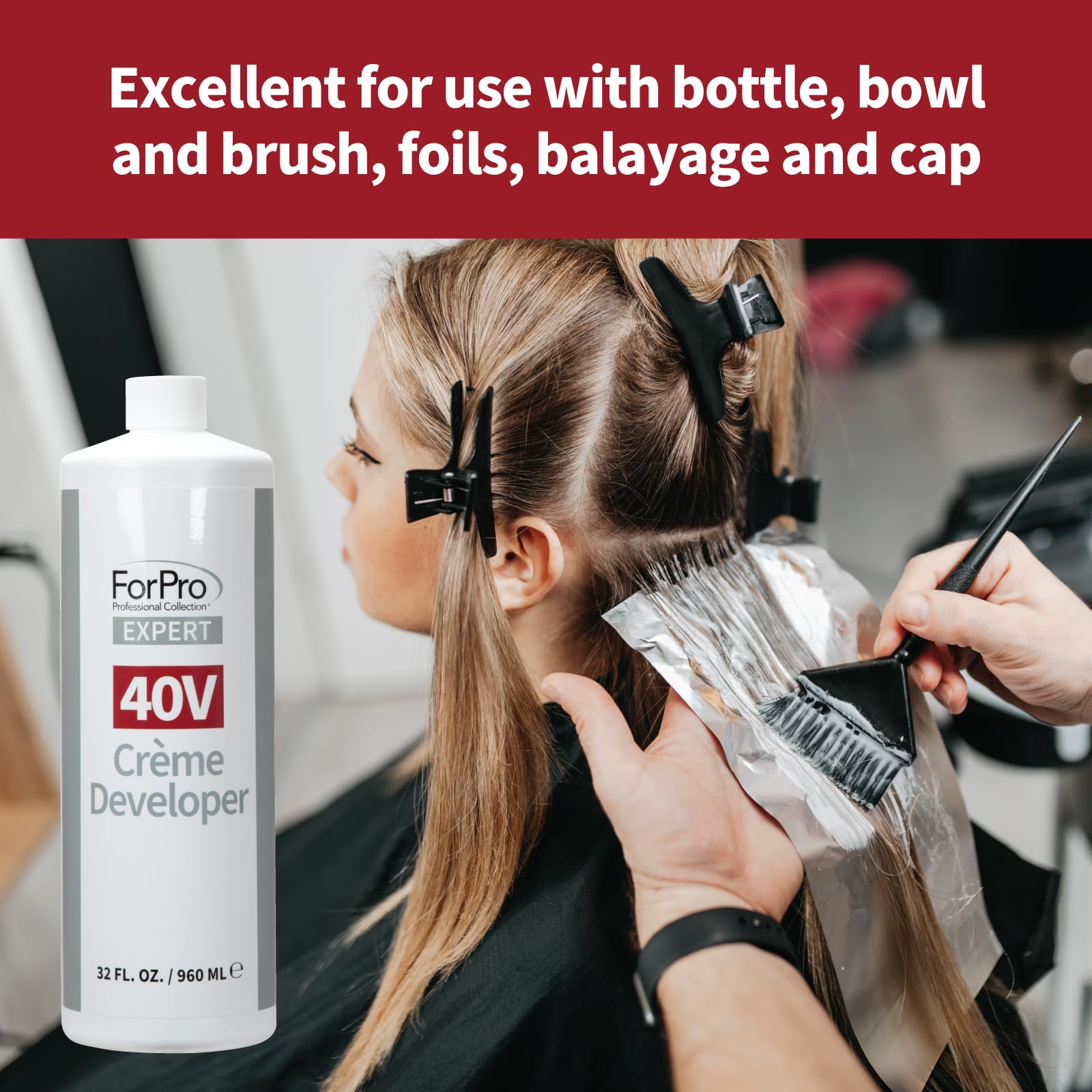 ForPro Expert 40V developer provides gray coverage with conditioning lift.