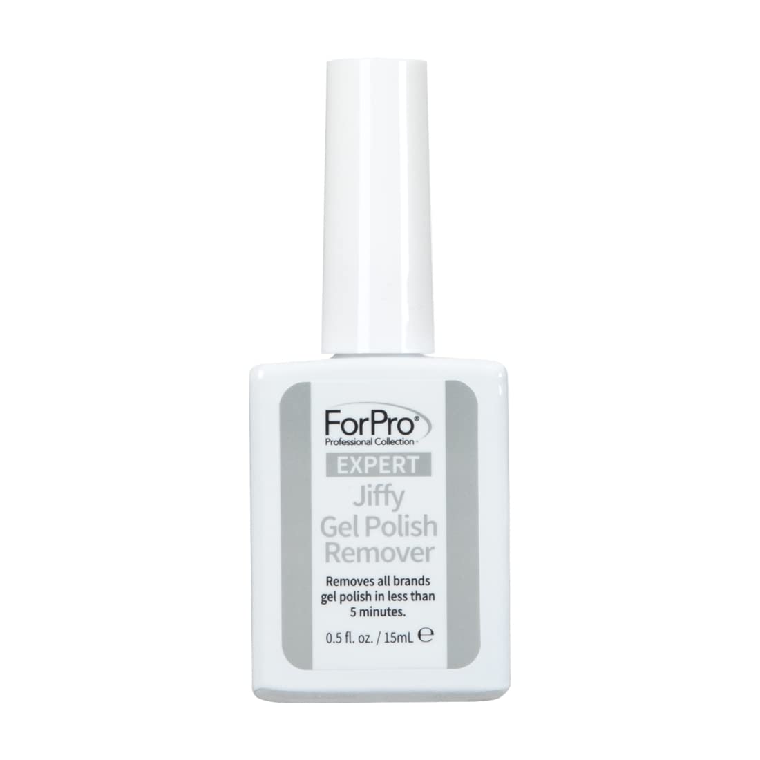 ForPro Expert Jiffy Gel Polish Remover bottle for quick gel removal without foil.