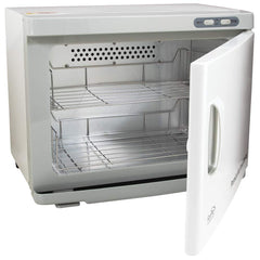 ForPro Premium hot towel warmer exterior in white for spa-ready towels