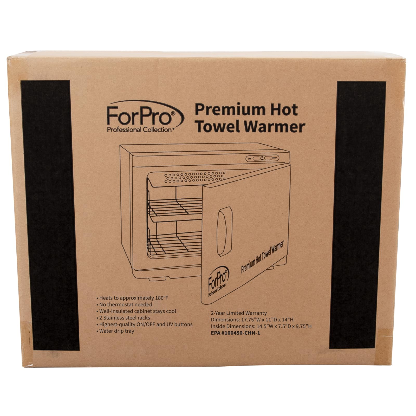 ForPro Premium hot towel warmer no thermostat required simple on/off control