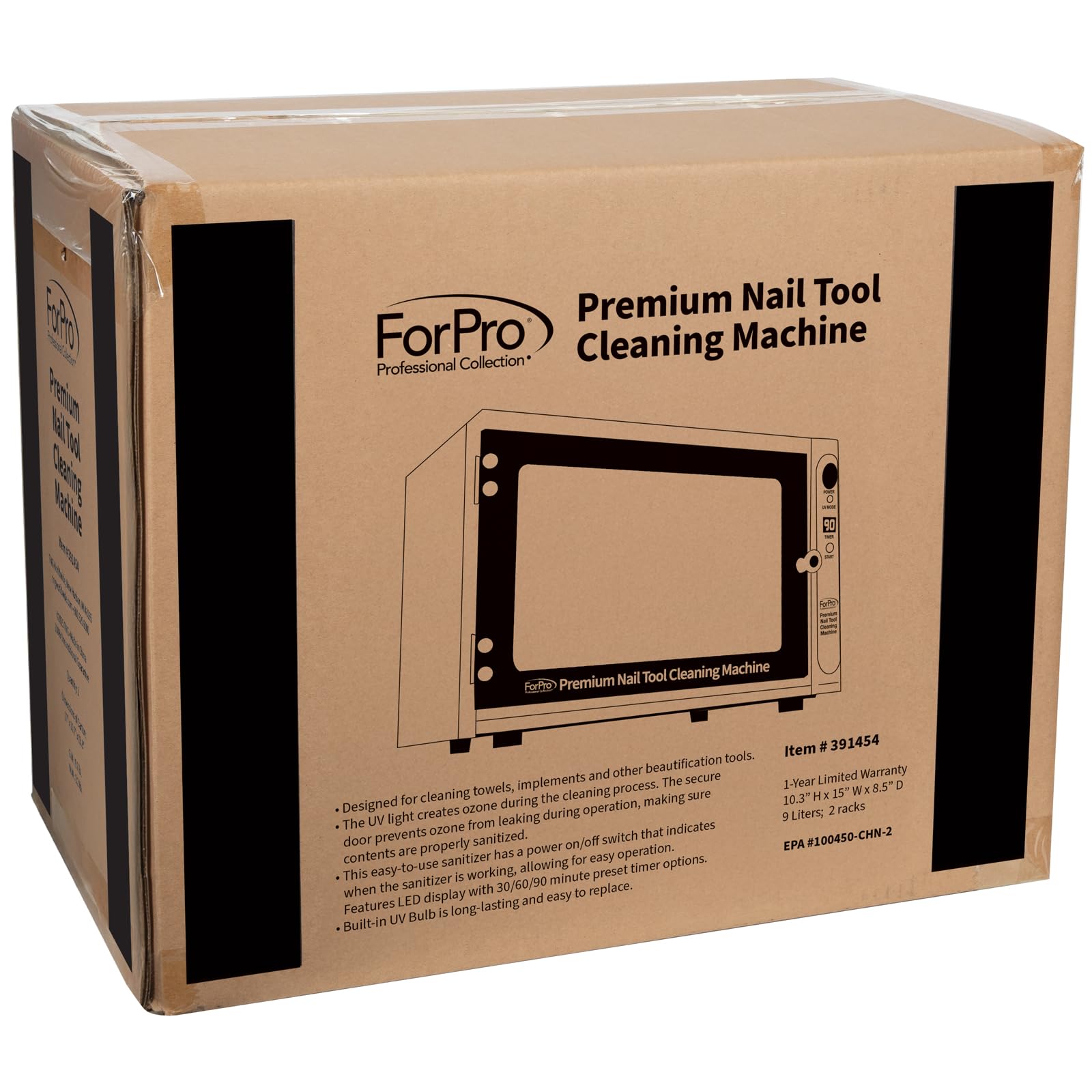 ForPro Premium UV Sanitizer LED timer offers 30/60/90 minute presets for flexible sessions