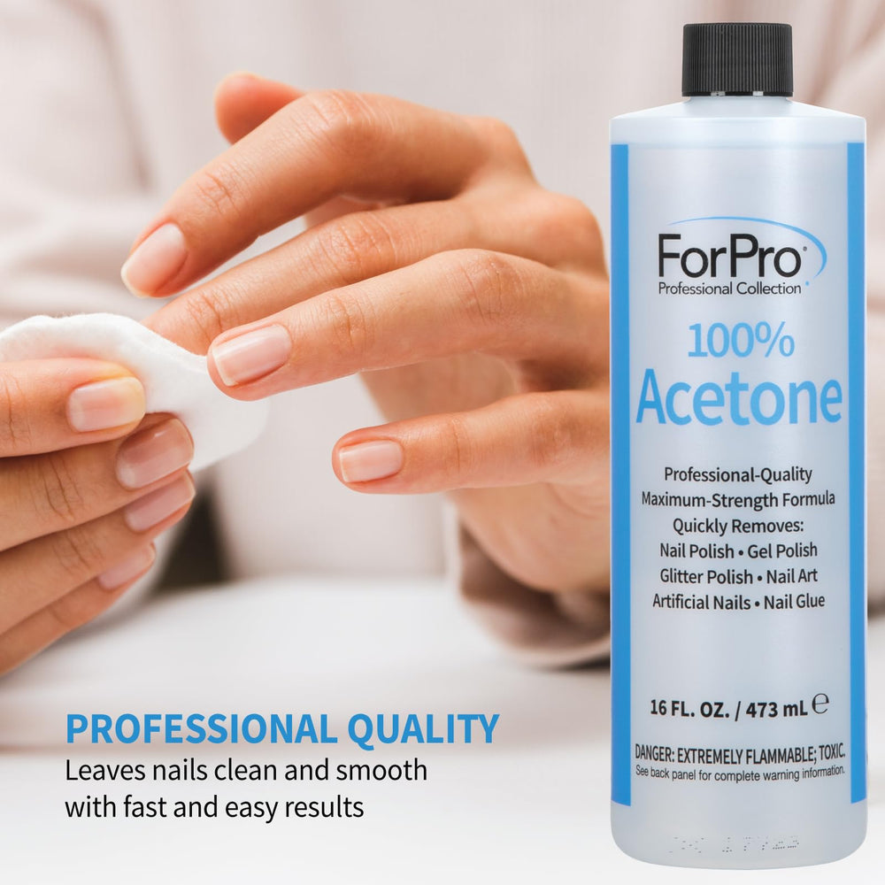 Glitter polish dissolving with ForPro acetone during removal