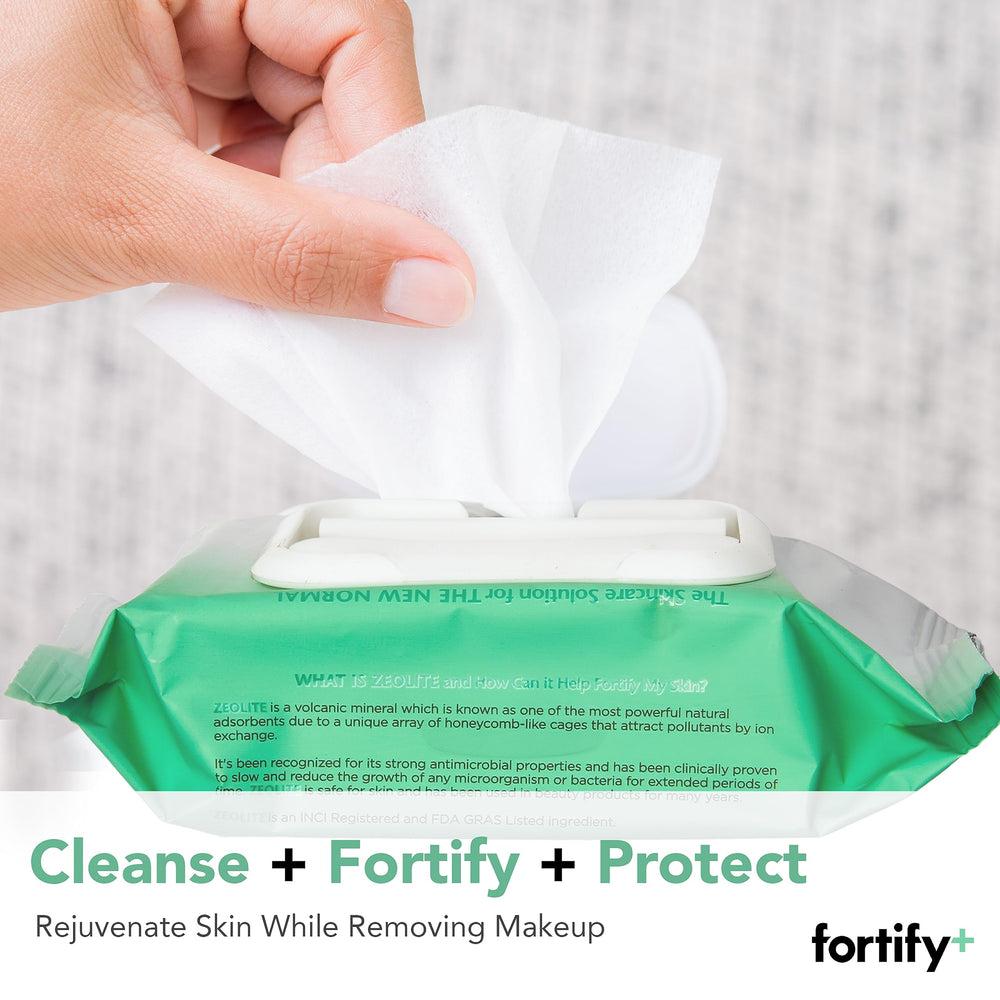 Fortify Skincare Made in Korea wipes feature dermatologist-tested formulations.