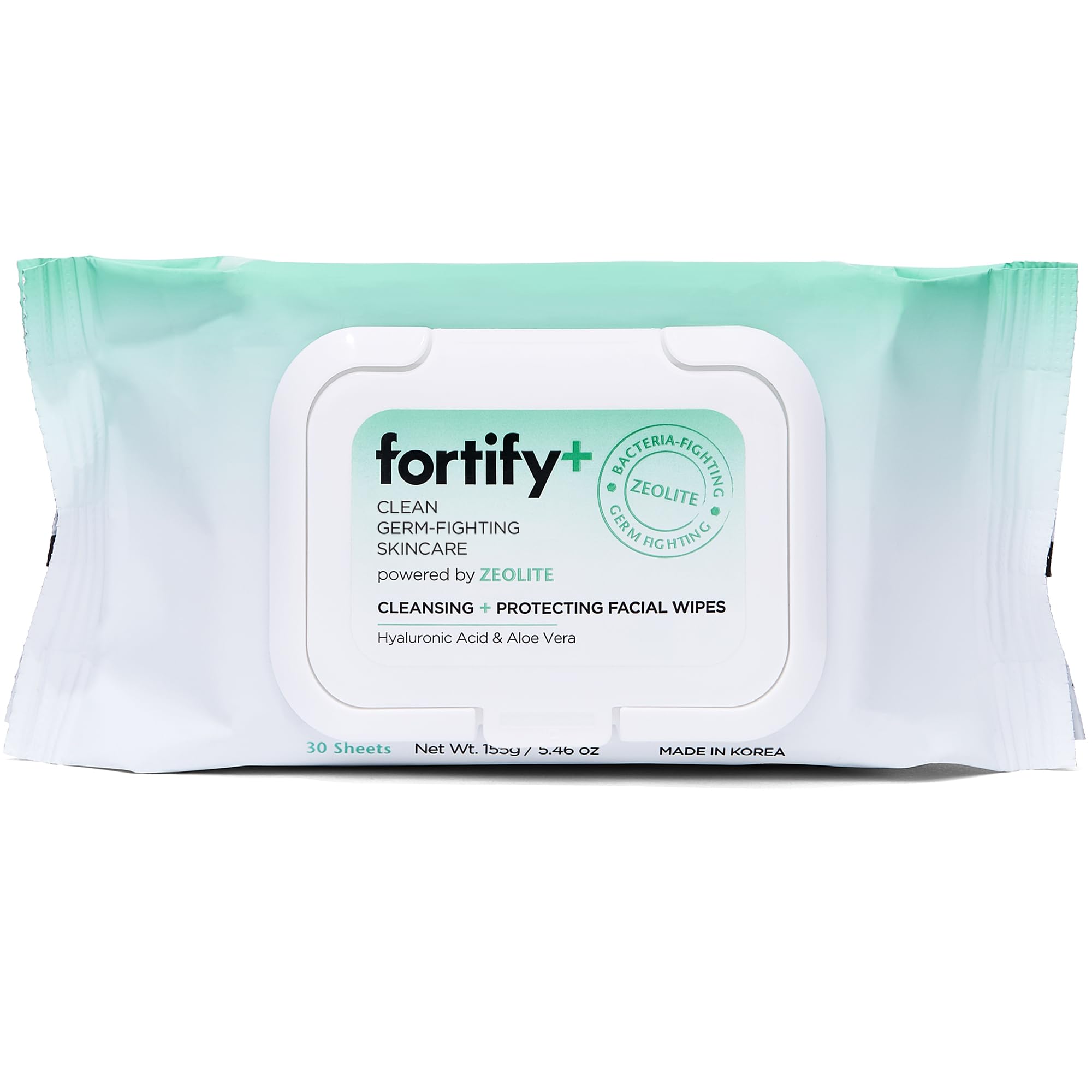 Fortify Skincare Zeolite Purify wipes remove dirt and oil on the go.