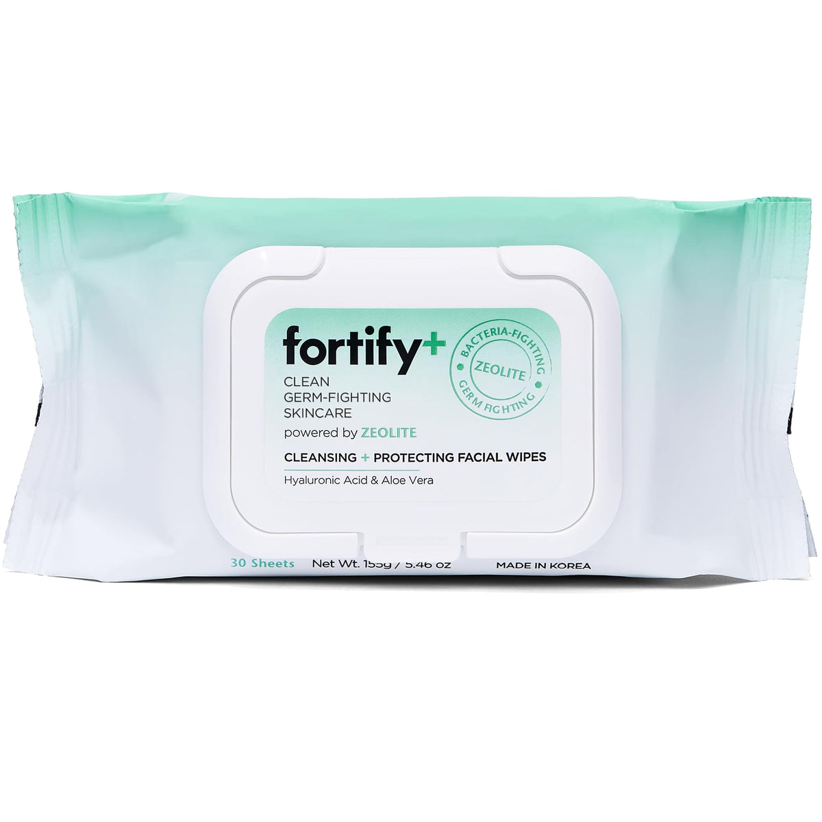 Fortify Skincare Zeolite Purify wipes remove dirt and oil on the go.