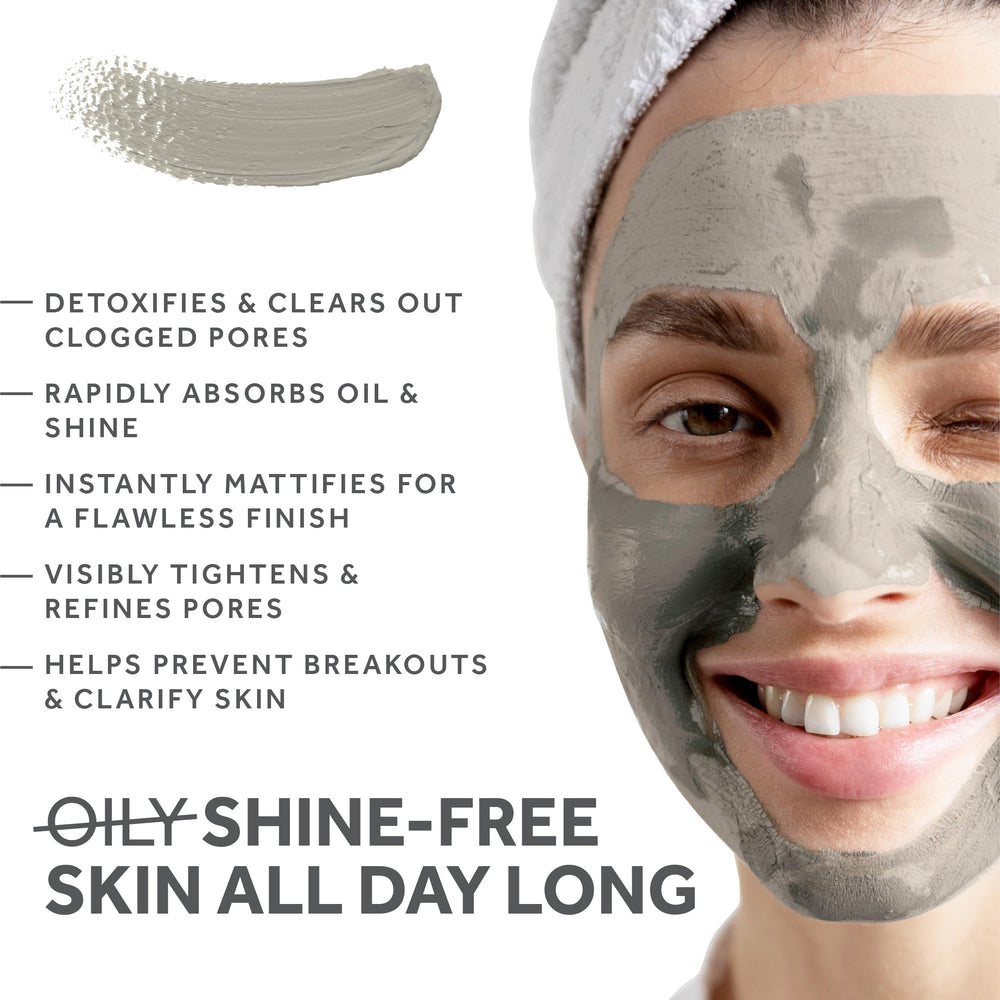 Powdered FOSSIL POWER Bentonite clay ready to mix into a facial mask.