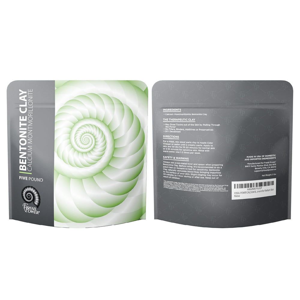 FOSSIL POWER Clay powder suited for sensitive skin routines.