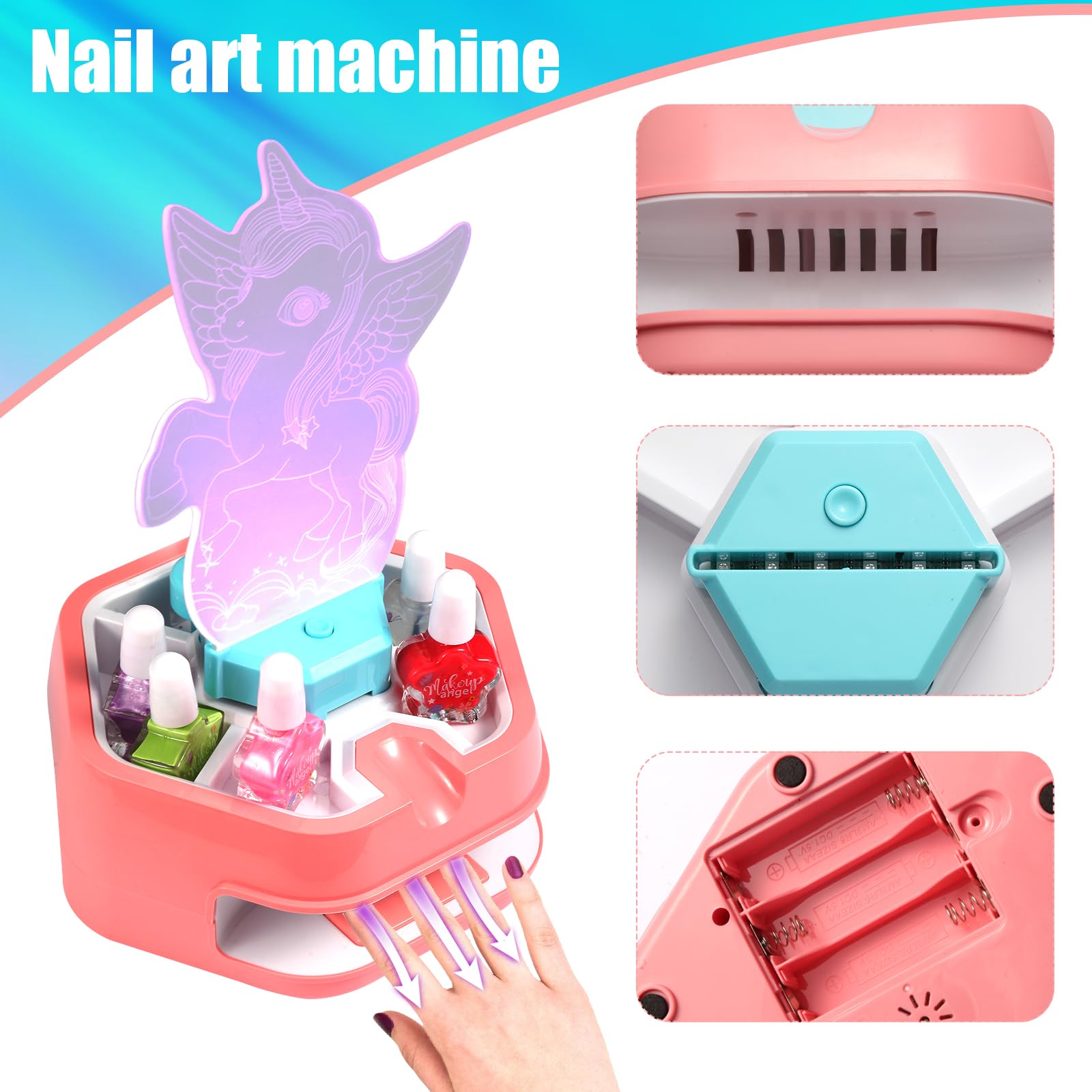 Fostro pink DIY nails for easy customization and play.