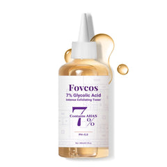 Fovcos 7% Glycolic Toner bottle for deep pore cleansing and fresher complexion