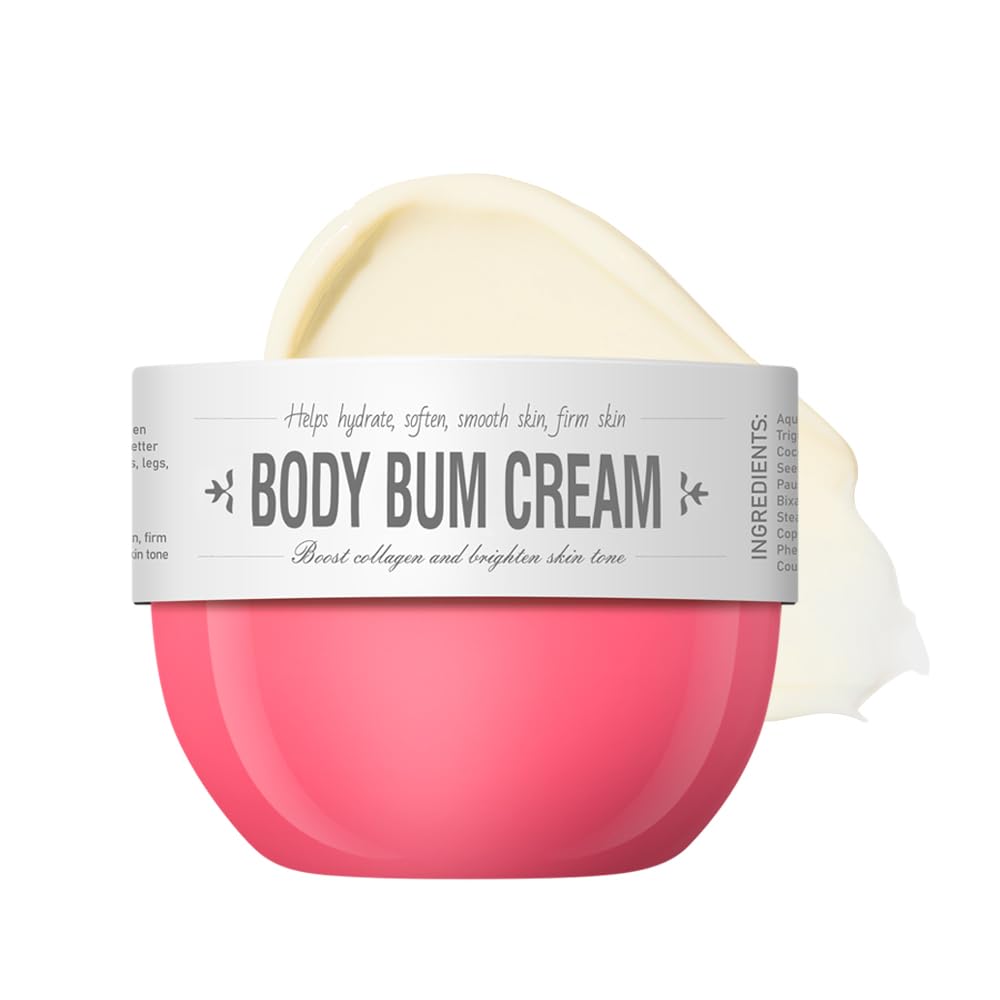 Fovcos Bum Cream bottle close-up with cute round design for easy grip.