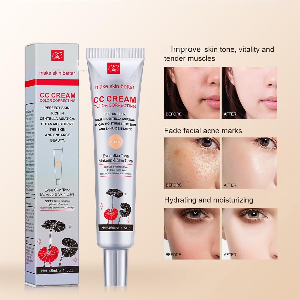 Conceals blemishes and refines pores with Fovcos CC Cream