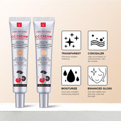 Creamy CC Cream texture blending smoothly on skin