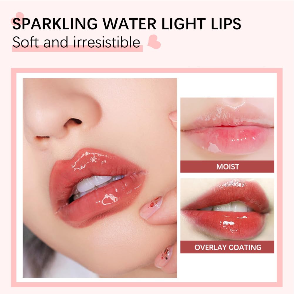 Fovcos Lip Glow Oil Coral enhances lips with moisture and shine