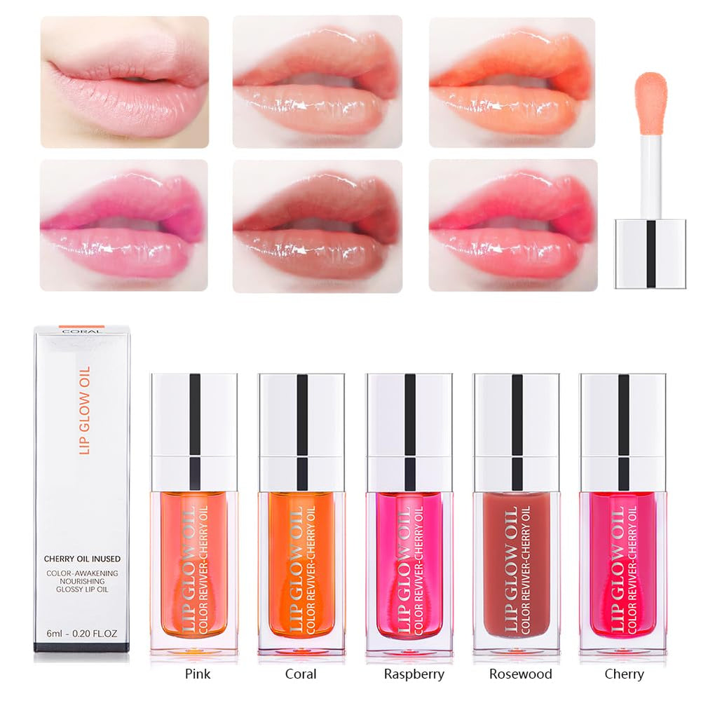 Fovcos Lip Glow Oil Raspberry delivers vibrant tint and hydration